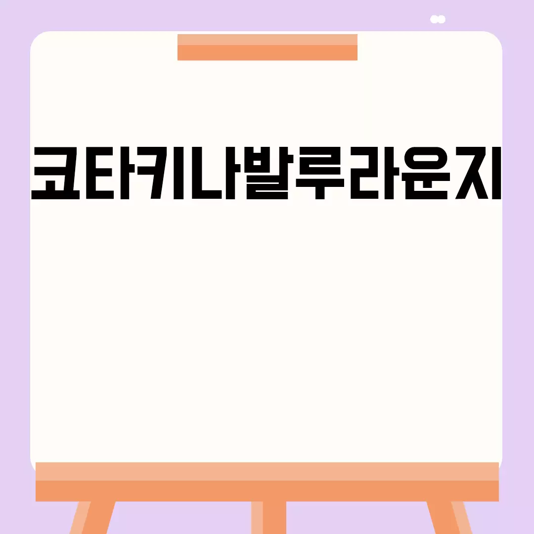 코타키나발루라운지 이용방법 및 예약 안내